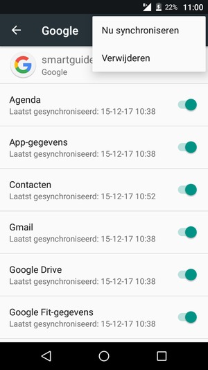 Selecteer Nu synchroniseren