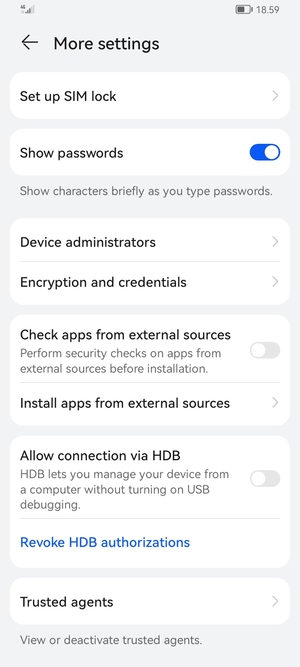 Select Set up SIM lock