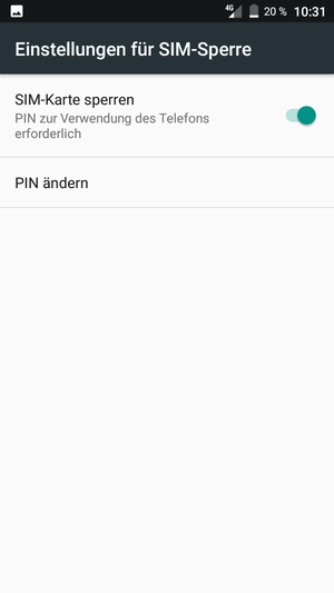 Wählen Sie PIN ändern