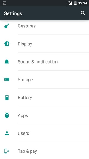 Scroll to and select Battery