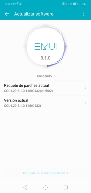 Espere a que la búsqueda termine
