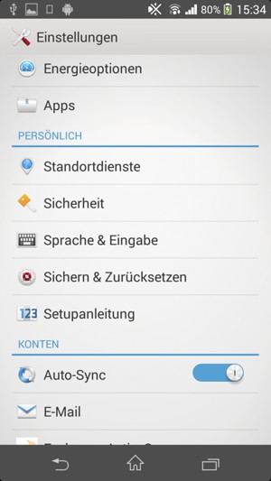 Wählen Sie Sicherheit