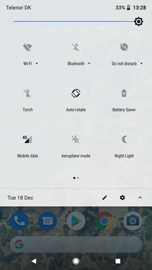 Adjust brightness to the required level