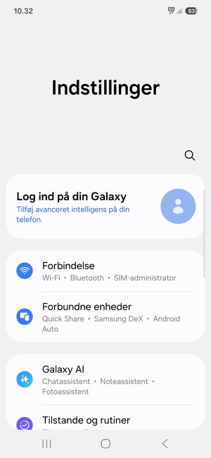 Vælg Forbindelse