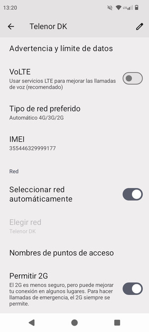Desplácese y seleccione Nombres de puntos de acceso