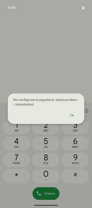 Se la segreteria telefonica non è configurata, seleziona OK