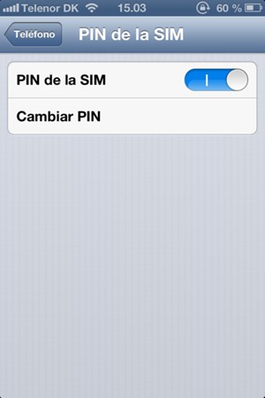 Seleccione Cambiar PIN