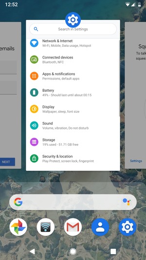 Swipe apps up to close them