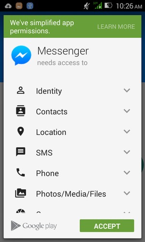 Select ACCEPT