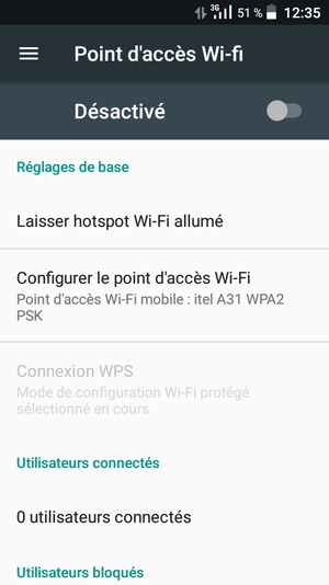 Sélectionnez Configurer le point d'accès Wi-Fi
