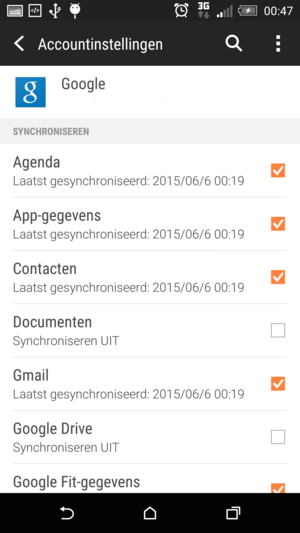 Selecteer de Menu-knop
