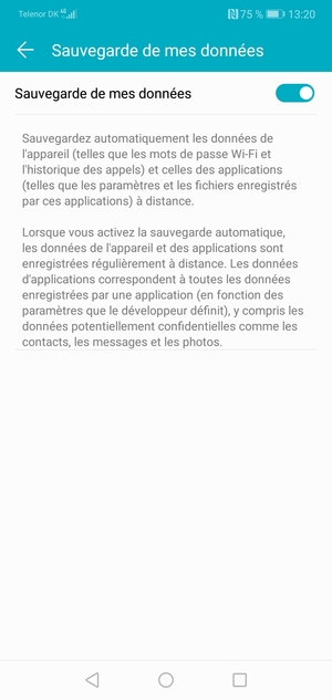 Sélectionnez le bouton Retour