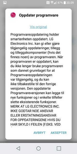 Velg AKSEPTER