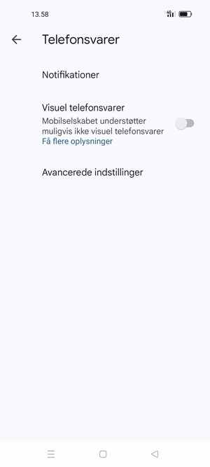 Vælg Avancerede indstillinger