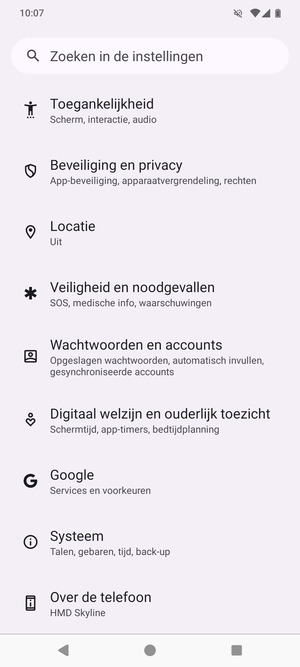 Scroll naar en selecteer Systeem