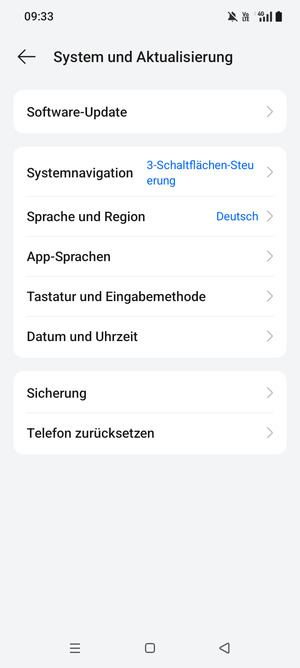 Wählen Sie Software-Update