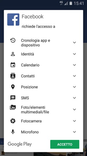 Seleziona ACCETTO