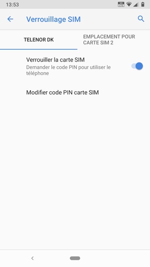 Sélectionnez Public puis Modifier code PIN carte SIM