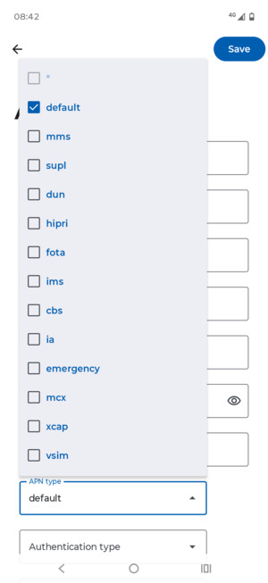 Make sure default is selected