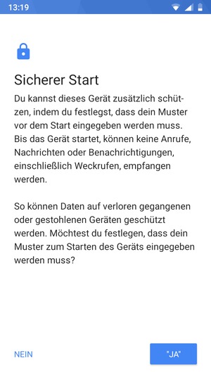Wählen Sie die gewünschte Option