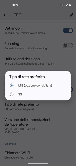 Seleziona la tua opzione preferita