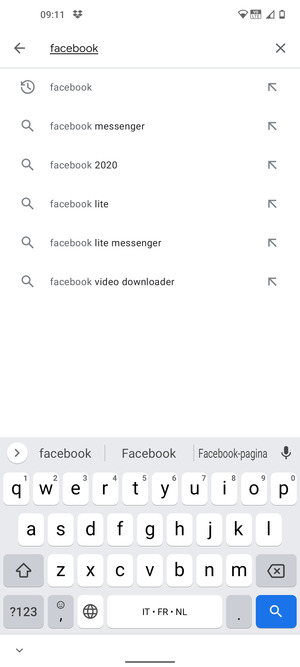 Inserisci il nome dell'app e seleziona Ricerca