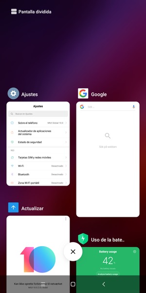Seleccione el icono Eliminar para cerrar las aplicaciones en ejecución