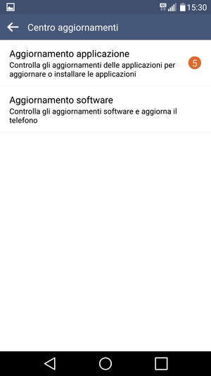 Seleziona Aggiornamento software