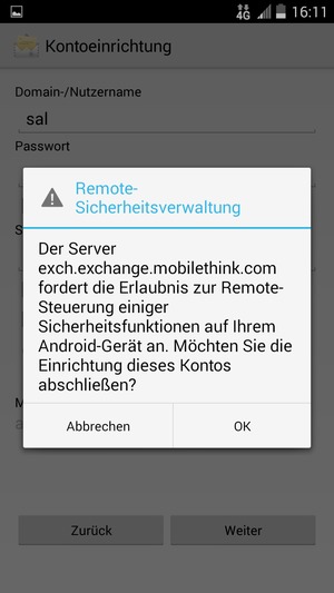 Wählen Sie OK