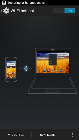 Your phone is now set up for use as a modem