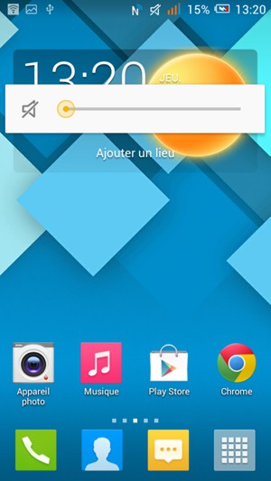 Appuyez une fois de plus pour passer en mode silencieux