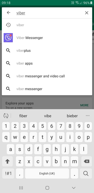 Enter the app name and select Search