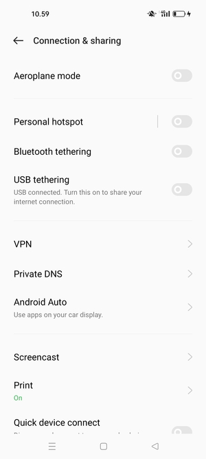 Select Personal hotspot