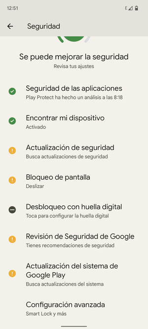 Desplácese y seleccione Configuración avanzada