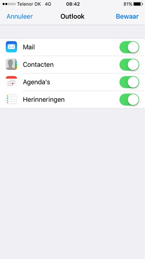 Selecteer Bewaar