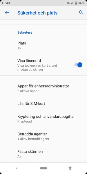 Välj Lås för SIM-kort