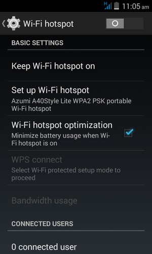 Select Set up Wi-Fi hotspot