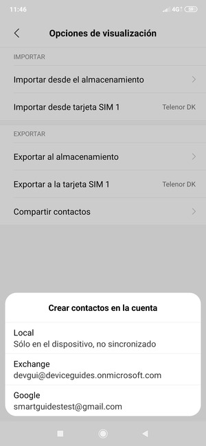 Seleccione su cuenta Google