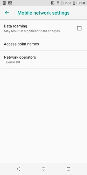 Select Access point names
