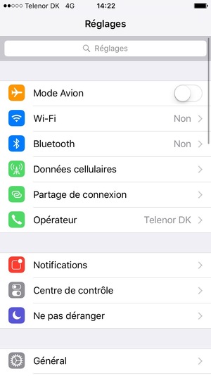 Sélectionnez Donnés cellulaires