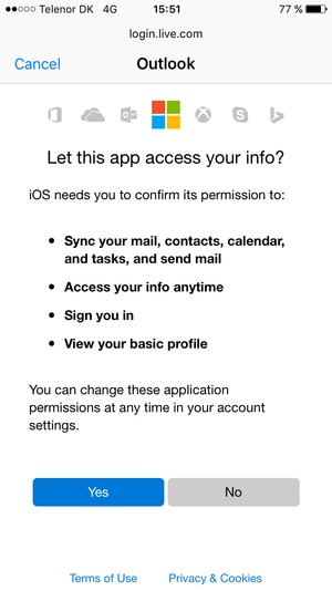 Select Yes