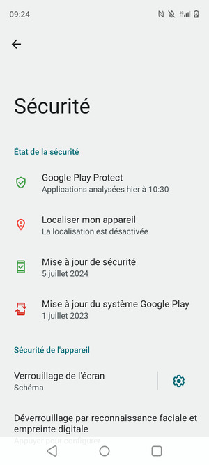 Votre téléphone est maintenant sécurisé par un écran de verrouillage