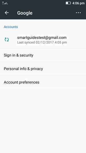 Select your account