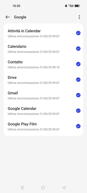 Seleziona il tasto Menu
