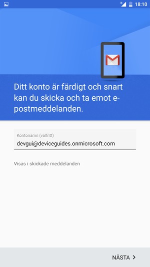 Ge ditt konto ett namn och välj NÄSTA