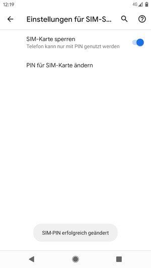 Ihre SIM-PIN wurde geändert