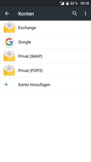 Wählen Sie Google