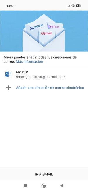 Seleccione IR A GMAIL