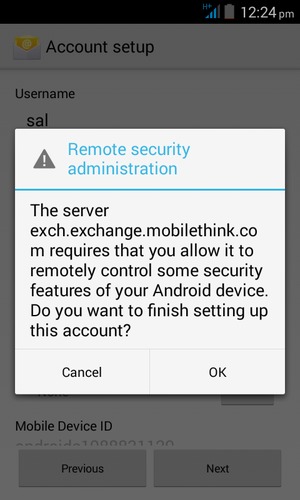 Select OK