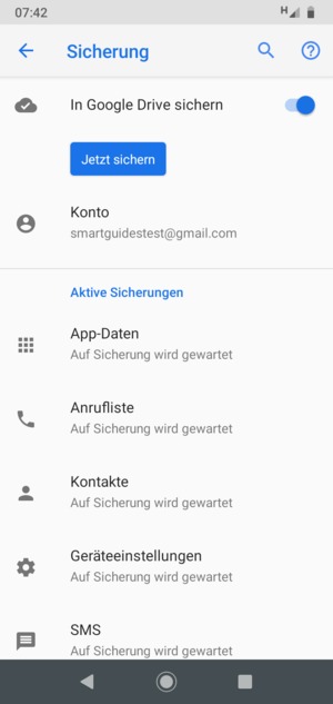 Wählen Sie Konto